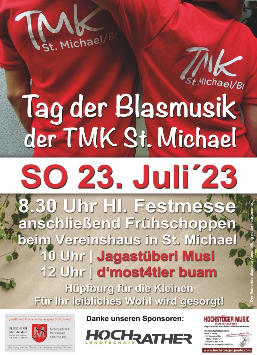 Tag der Blasmusik am So., 23.Juli 23